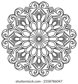 elegant mandala design for coloring book, creative mandala design for tattoo design , wall art
