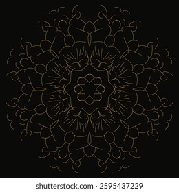 elegant mandala design for coloring book, henna design and wall art, creative mandala art.