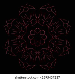 elegant mandala design for coloring book, henna design and wall art, creative mandala art.