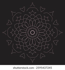 elegant mandala design for coloring book, henna design and wall art, creative mandala art.