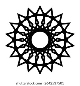 An elegant mandala design featuring intricate interlocking loops in a circular, symmetrical floral pattern, perfect for luxury branding, décor, or digital art inspiration.