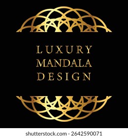An elegant mandala design featuring intricate interlocking loops in a circular, symmetrical floral pattern, perfect for luxury branding, décor, or digital art inspiration