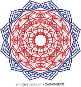 Elegant Mandala Design with Intricate Geometric Patterns and Floral Elements