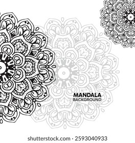 Elegant mandala illustration featuring harmonious geometric patterns and cultural artistry. Designed for multiple uses such as print materials, bohemian-style decorations, wallpapers, spiritual design