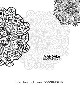 Elegant mandala illustration featuring harmonious geometric patterns and cultural artistry. Designed for multiple uses such as print materials, bohemian-style decorations, wallpapers, spiritual design