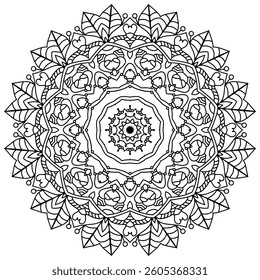 Elegant Mandala Patterns for Coloring and Stress Relief