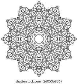 Elegant Mandala Patterns for Coloring and Stress Relief