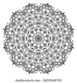 Elegant Mandala Patterns for Coloring and Stress Relief