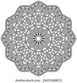 Elegant Mandala Patterns for Coloring and Stress Relief