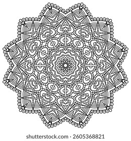 Elegant Mandala Patterns for Coloring and Stress Relief