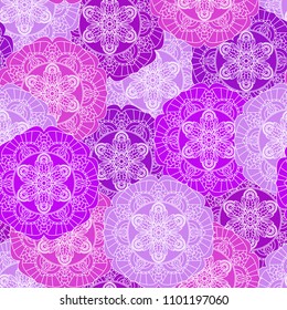 Elegant mandala seamless pattern. Background, vector. Tribal ethnic ornament. 