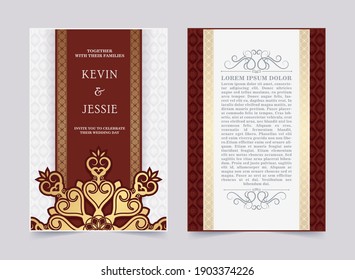 Elegant Mandala Wedding Invitation Card Template Design