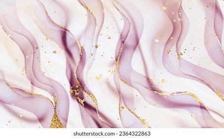 Elegant marble background texture design with gold glitter veins.