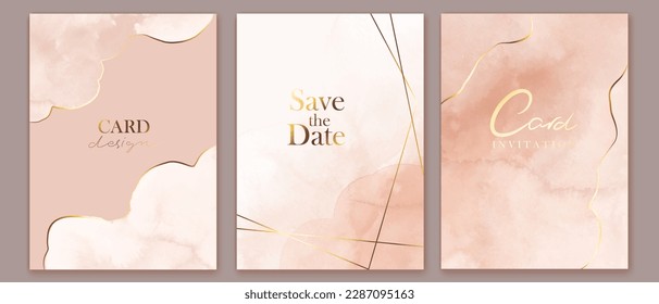 Elegant marble, stone texture set. Watercolor, ink vector background collection with white,  pink, blush, beige for cover, invitation template, wedding card, menu design. 