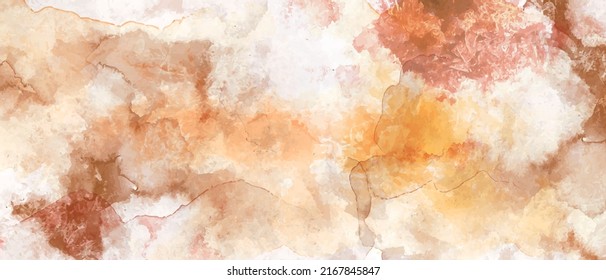 Elegant marble, stone  texture. Watercolor, ink vector background collection with white,  brown, orange, yellow  beige for cover, invitation template, wedding card, menu design. 