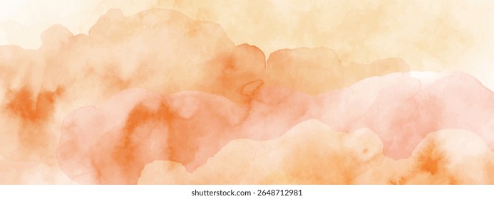 Elegant marble, stone  texture. Watercolor, ink vector background with white,  brown, orange, yellow  beige for cover, invitation template, wedding card, menu design. Autumn, fall mood backdrop.