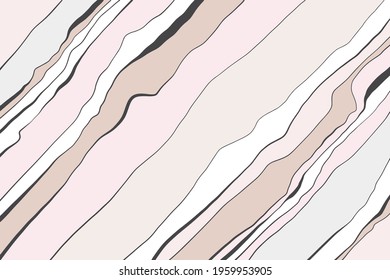 Elegant marble vector design. Pastel, soft colors. Stone surface texture with crack, thin lines. Minimalist macro style.