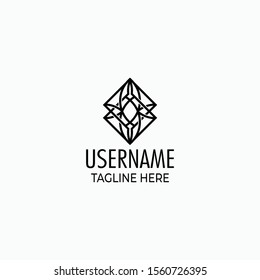 elegant mark logo vector concept with line art style