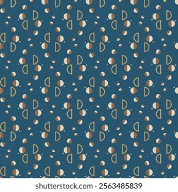 Elegant masculine geometric motif seamless pattern. Small element modern fabric design textile swatch ladies dress, man shirt all over print block.