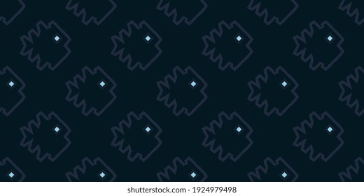 Elegante patrón masculino de diseño digital de peces tribales con un mínimo motivo de geo monocromo. Pequeño bloque de impresión de cera para prendas de vestir textiles, seda, tela de algodón, desgaste de los hombres, ropa de baño, ropa de moda, envoltura