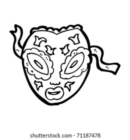 elegant mask cartoon