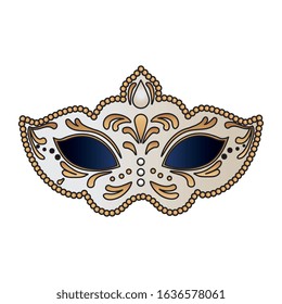 elegant mask fantasy isolated icon vector illustration design