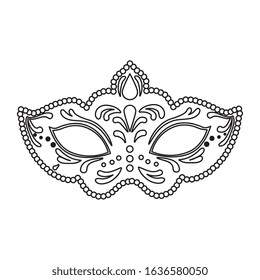 elegant mask fantasy isolated icon vector illustration design