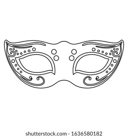 elegant mask fantasy isolated icon vector illustration design