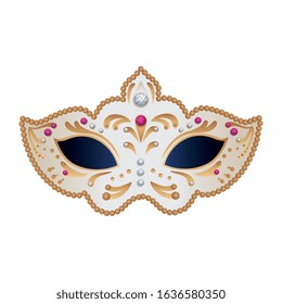 elegant mask fantasy isolated icon vector illustration design