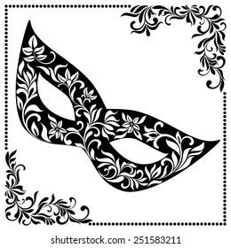 Elegant mask with floral tracery