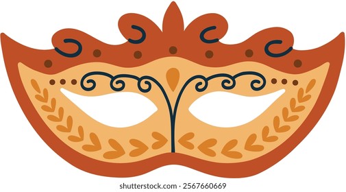 Elegant Masquerade Mask Vector Illustration