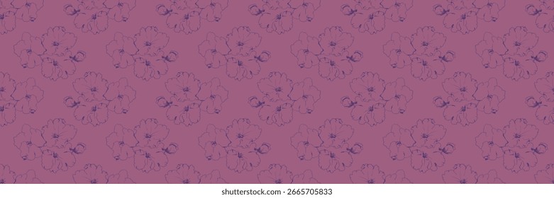 Fundo mauve elegante com um padrão floral repetitivo sutil. Perfeito para sites, mídias sociais ou designs de impressão que precisam de um toque feminino sofisticado.