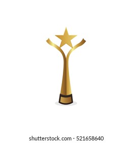 Elegant medal and trophy vector design.