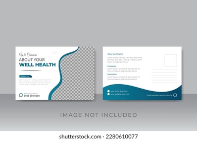 Elegant medical postcard banner template design