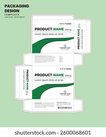Elegant Medicine Tablet box Packaging Template Design