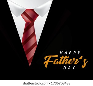 elegant men's suit. fathers day card. vector illustration
