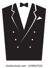 Elegant men's suits. Vector image for logo and illustrations.