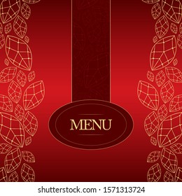 Elegant menu background illustration design