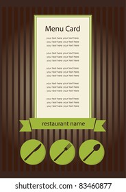 elegant menu card. vector illustration