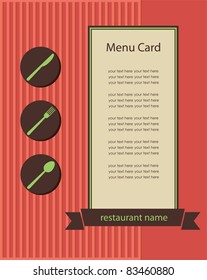 elegant menu card. vector illustration
