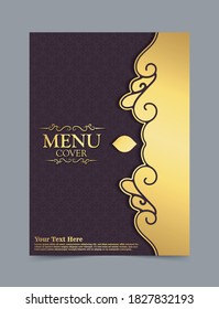 Elegant menu cover design template