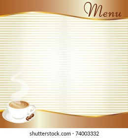 Elegant menu for drink