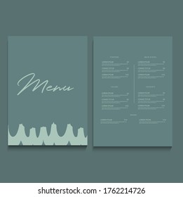 
menú elegante para restaurantes y cafeterías