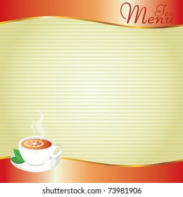 Elegant menu for tea