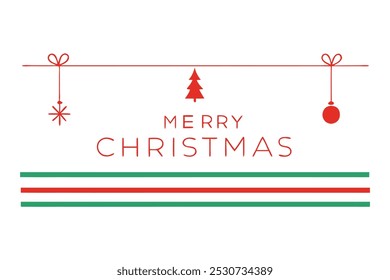 Elegant Merry Christmas border vector featuring festive holiday decorations like snowflakes, ornaments, and ribbons. Ideal for greeting cards, seasonal designs, and festive templates.