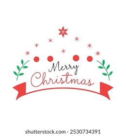 Elegant Merry Christmas border vector featuring festive holiday decorations like snowflakes, ornaments, and ribbons. Ideal for greeting cards, seasonal designs, and festive templates.