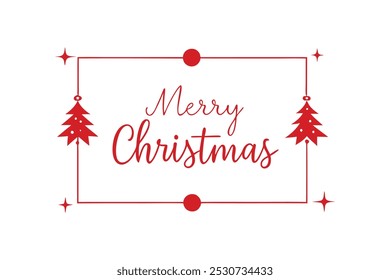 Elegant Merry Christmas border vector featuring festive holiday decorations like snowflakes, ornaments, and ribbons. Ideal for greeting cards, seasonal designs, and festive templates.