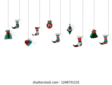 Elegant Merry Christmas card vector Free Vector in Christmas . Hand drawn.   