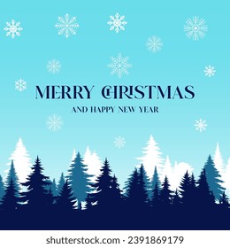 Elegant Merry Christmas design with beautiful snowflakes and stars in modern style.