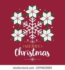 Elegant Merry Christmas design with holiday cheer